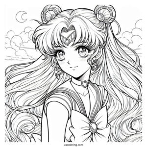 Detailed Coloring Page Of Sailor Venus