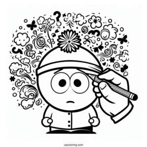 South Park Coloring Page Of Easy Stan Marsh For Preschoolers