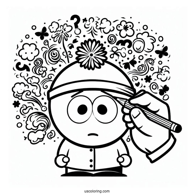 South Park Coloring Page Of Easy Stan Marsh For Preschoolers