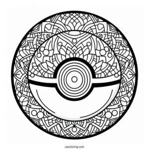 Intricate Pokeball Mandala