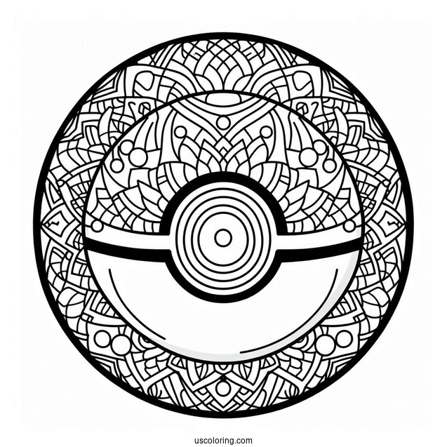 Intricate Pokeball Mandala