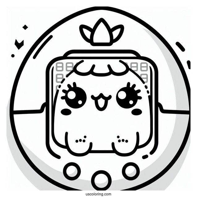 Kuchipatchi In Tamagotchi Coloring Pages Console For Preschoolers