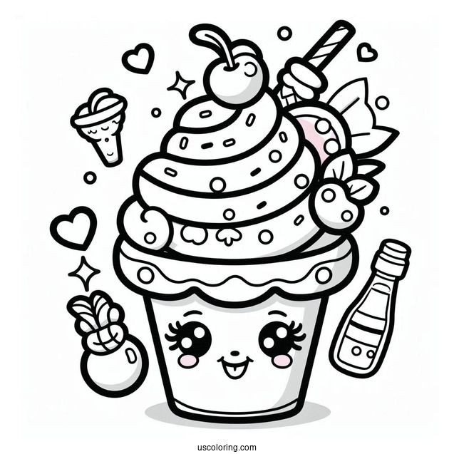 Simple Outline Of Millie Shake Shopkins