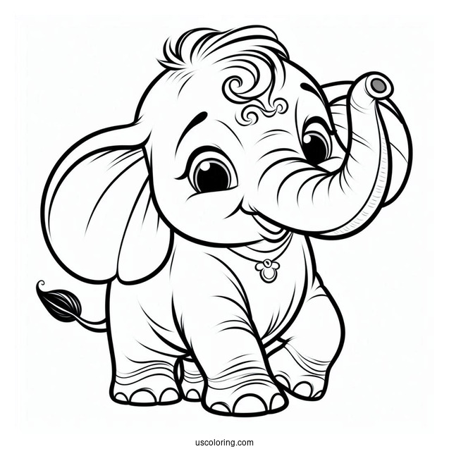 Tantor Elephant From Tarzan Coloring Page