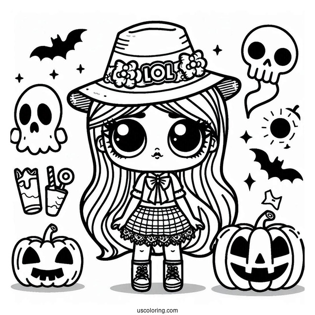 Halloween LOL Surprise Coloring Sheet