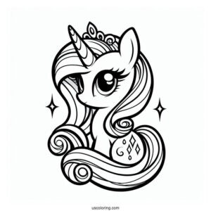 Adorable Rarity Coloring Page