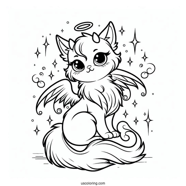 Lucifer Cat Coloring Sheet