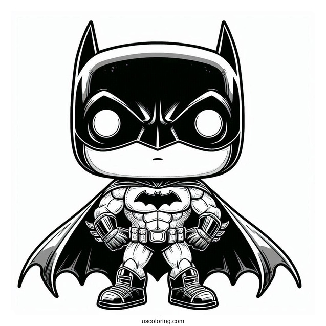 Funko Pop Batman Coloring Page
