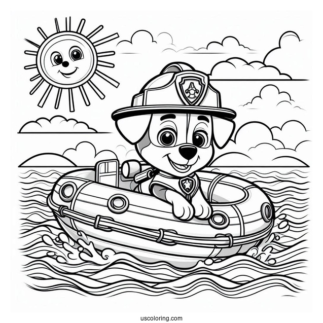 Sea Rescue Paw Patrol Coloring Sheet