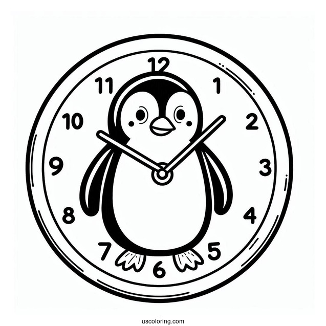 Penguin Shaped Clock
