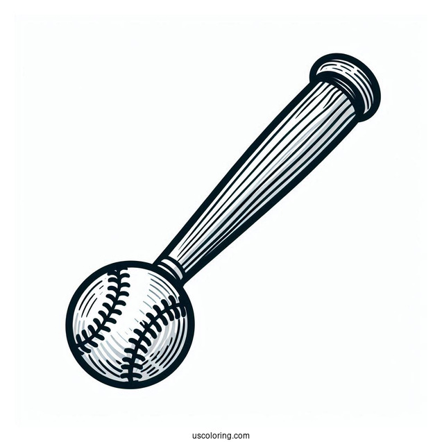 Baseball Bat Coloring Page
