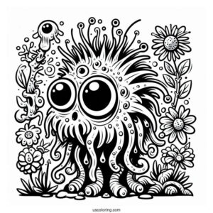 Swamp Monster From Scooby-Doo To Color