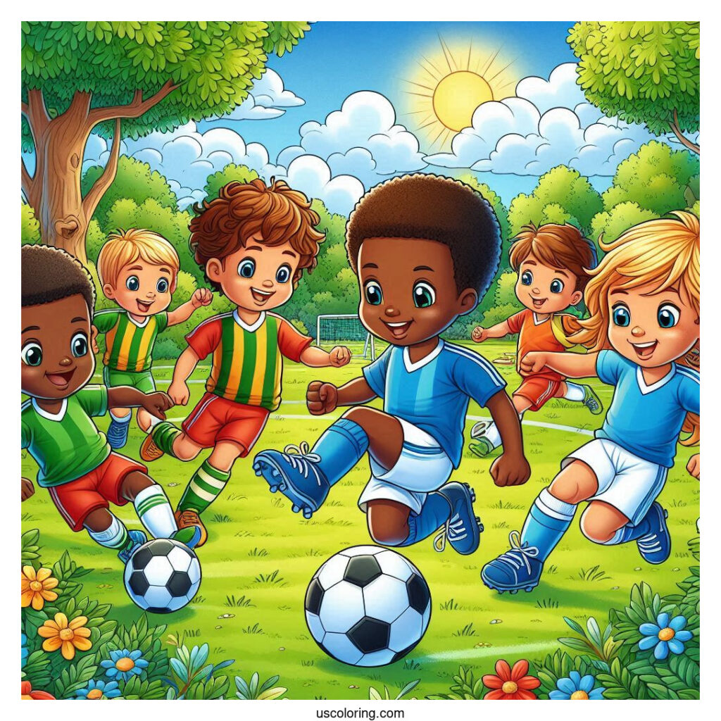 soccer coloring pages feature image