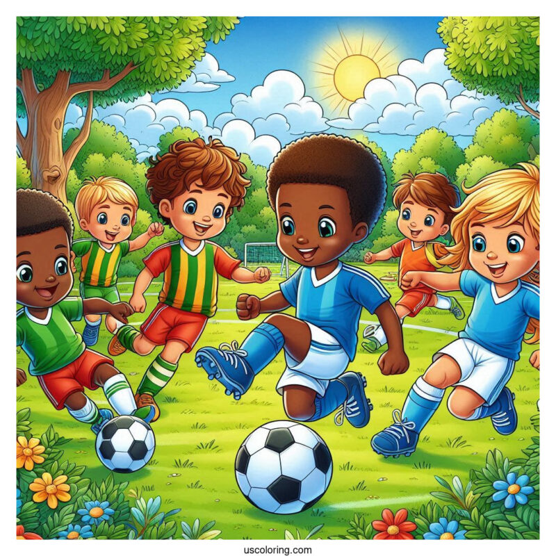 soccer coloring pages feature image