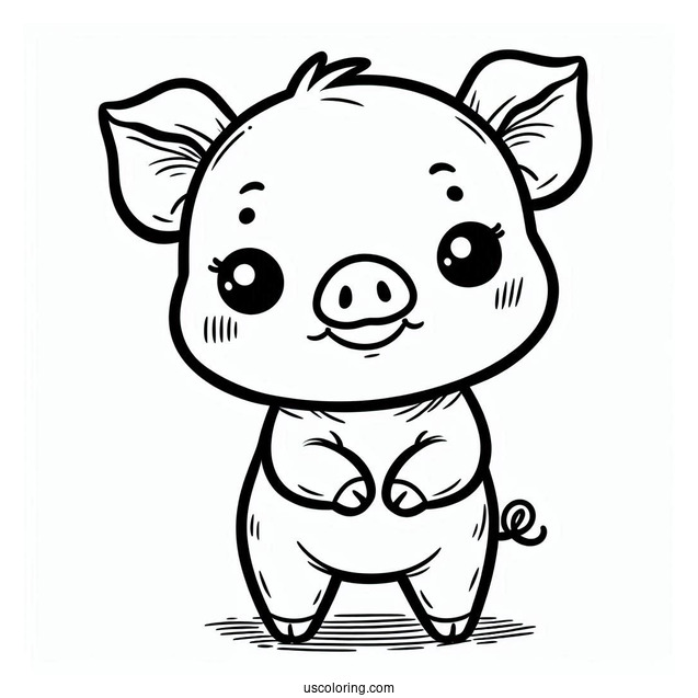 Smiling Cute Baby Pig