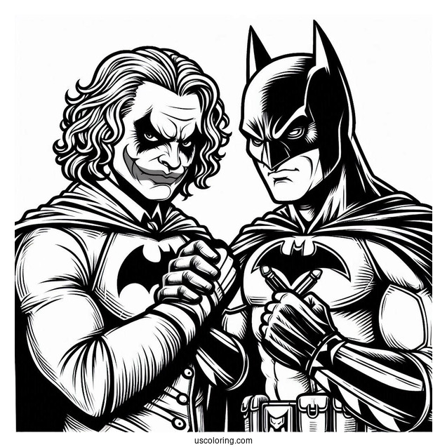 Batman Vs Joker Coloring Page