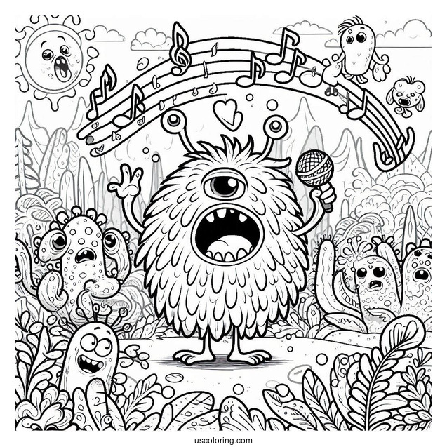 My Singing Monsters Coloring Page On Plant Island