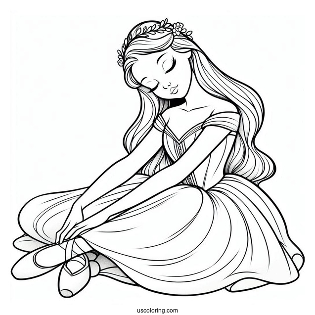 Sleeping Beauty Ballerinas To Color