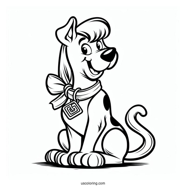 Scooby-Doo With Scooby Snax To Color For Kids