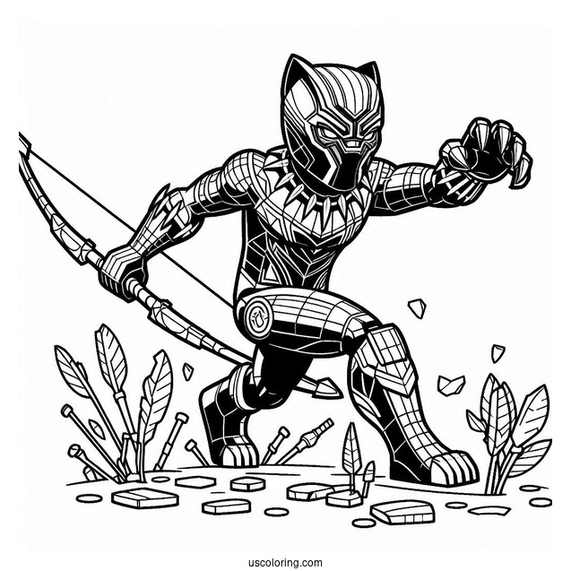 Marvel Lego Black Panther Coloring For Kids