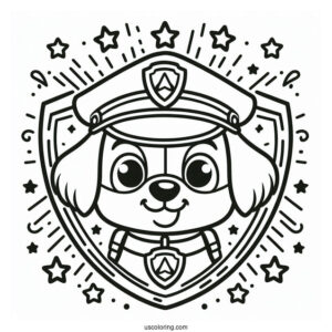 Paw Patrol Logo Coloring Sheet