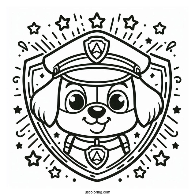 Paw Patrol Logo Coloring Sheet