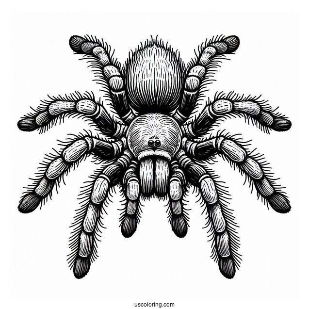 Texas Brown Tarantula Coloring Sheet
