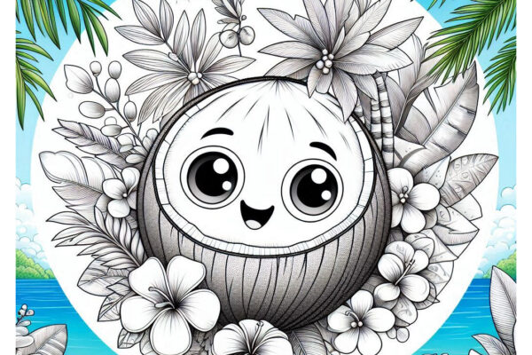 Coconut Coloring Pages Featured Image