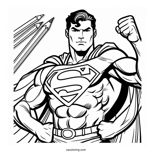 Simple Outline Of Superman To Color(1)