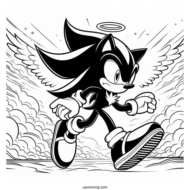 Shadow Coloring Page Running In Angel Island