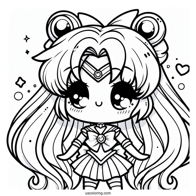 Kawaii Sailor Venus Coloring Page