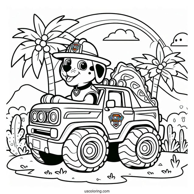 Paw Patrol Dino Rescue Coloring Page