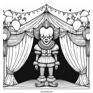 Pennywise Looming Over Circus Entrance