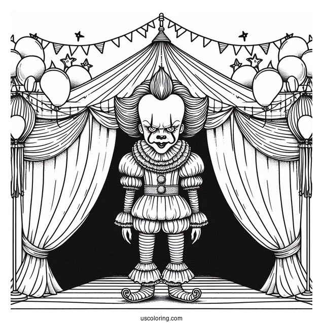Pennywise Looming Over Circus Entrance