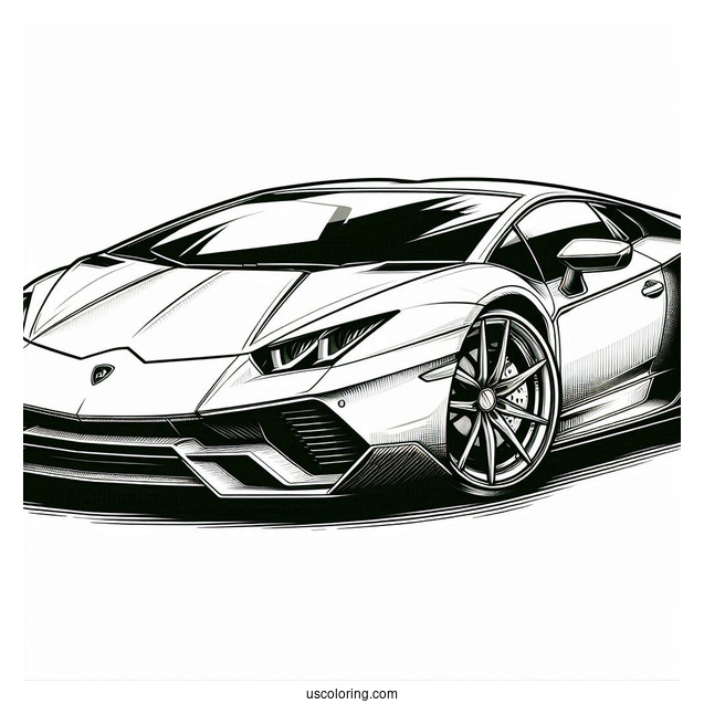 Lamborghini Coloring Page
