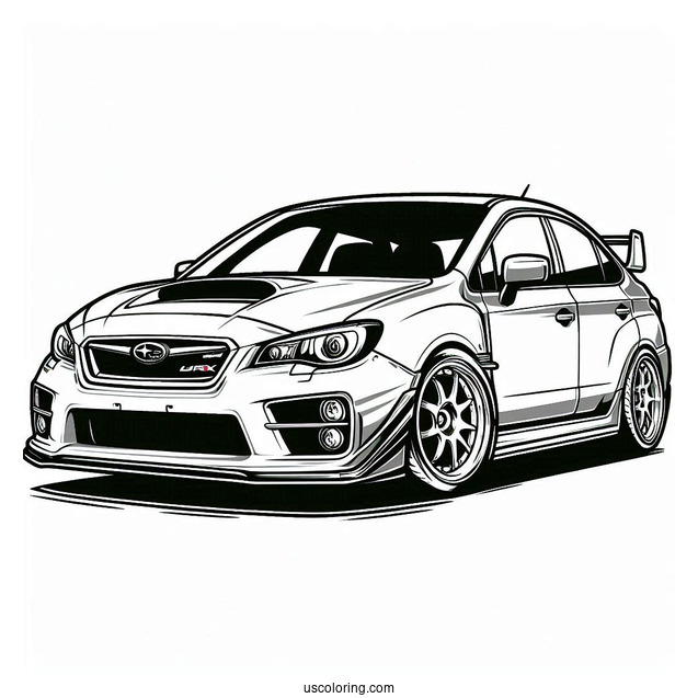 Subaru WRX Car Coloring Page
