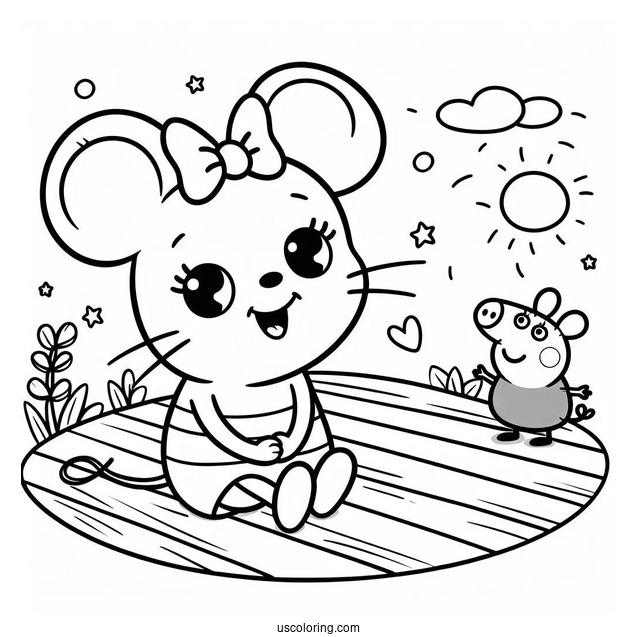 Mandy The Mouse Coloring Page