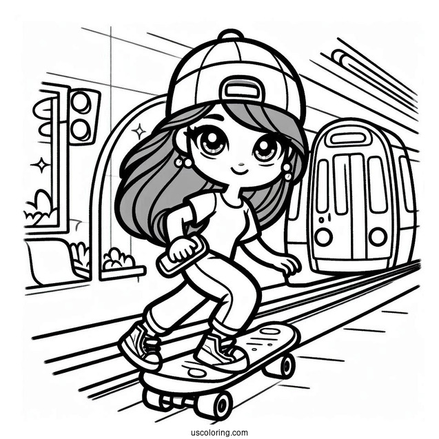 Cute Subway Surfers Coloring Page Amira