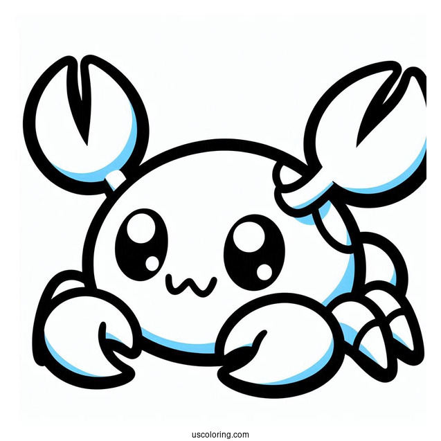 Easy Krabby Outline Coloring Page For Preschoolers