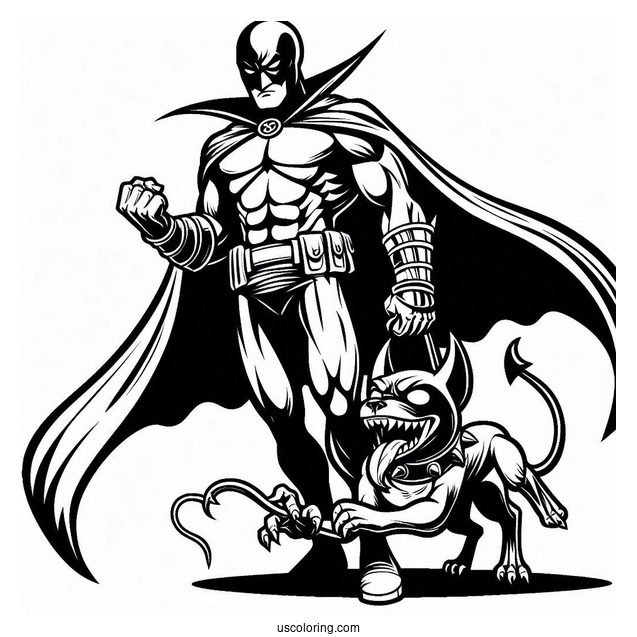 The Phantom With Devil Dog Coloring Sheet