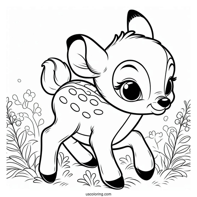 Cute Bambi Learning To Walk