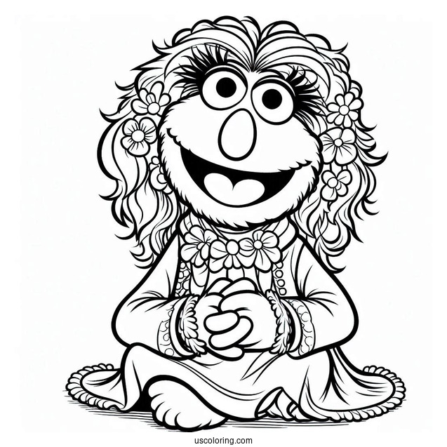 Muppets Coloring Page Of Easy Fozzie Bear Outline For Kids