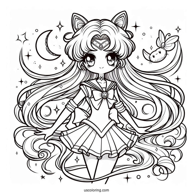 Cute Artemis Coloring In For Kids