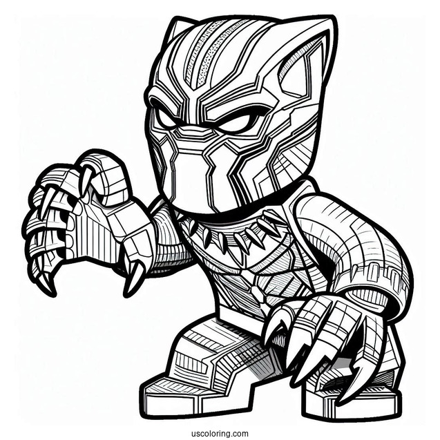 Marvel Lego Black Panther Coloring For Kids