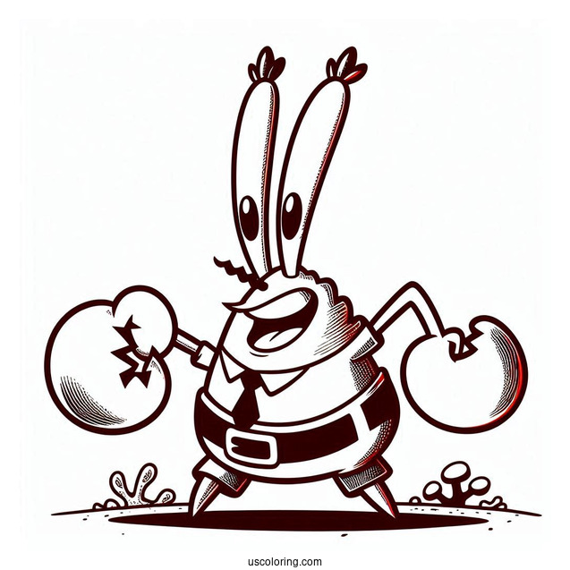 Mr Krabs Coloring Picture