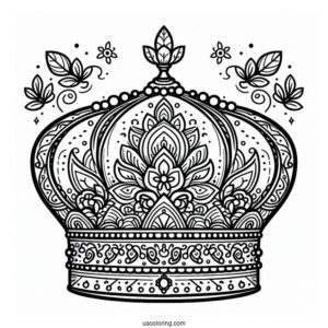 Eastern Crown Coloring In For Preschoolers