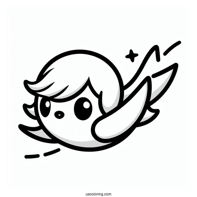 Kawaii Wave The Swallow Coloring Sheet V2