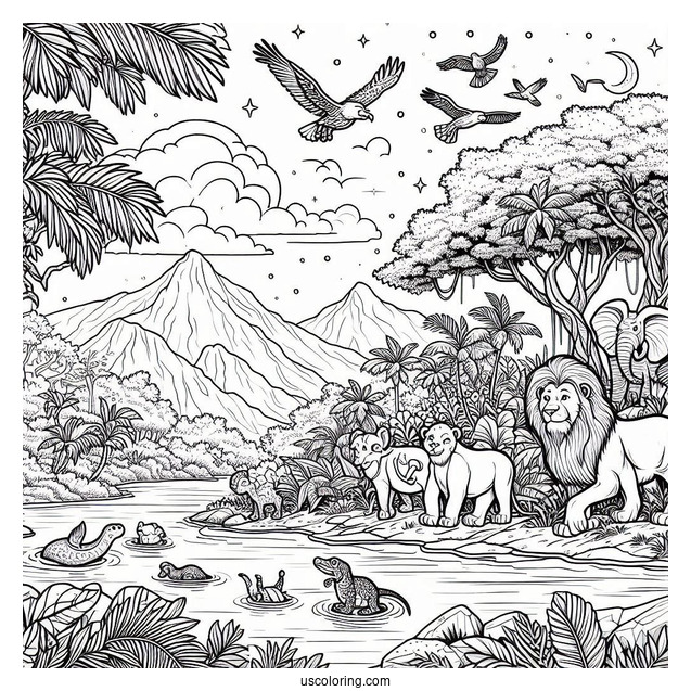 Detailed Jungle Book Coloring Page Of Poster