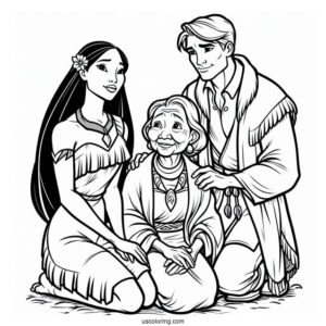 Pocahontas And John Smith With Grandmother Willow