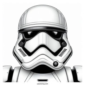 Realistic Stormtrooper Coloring Page Front View